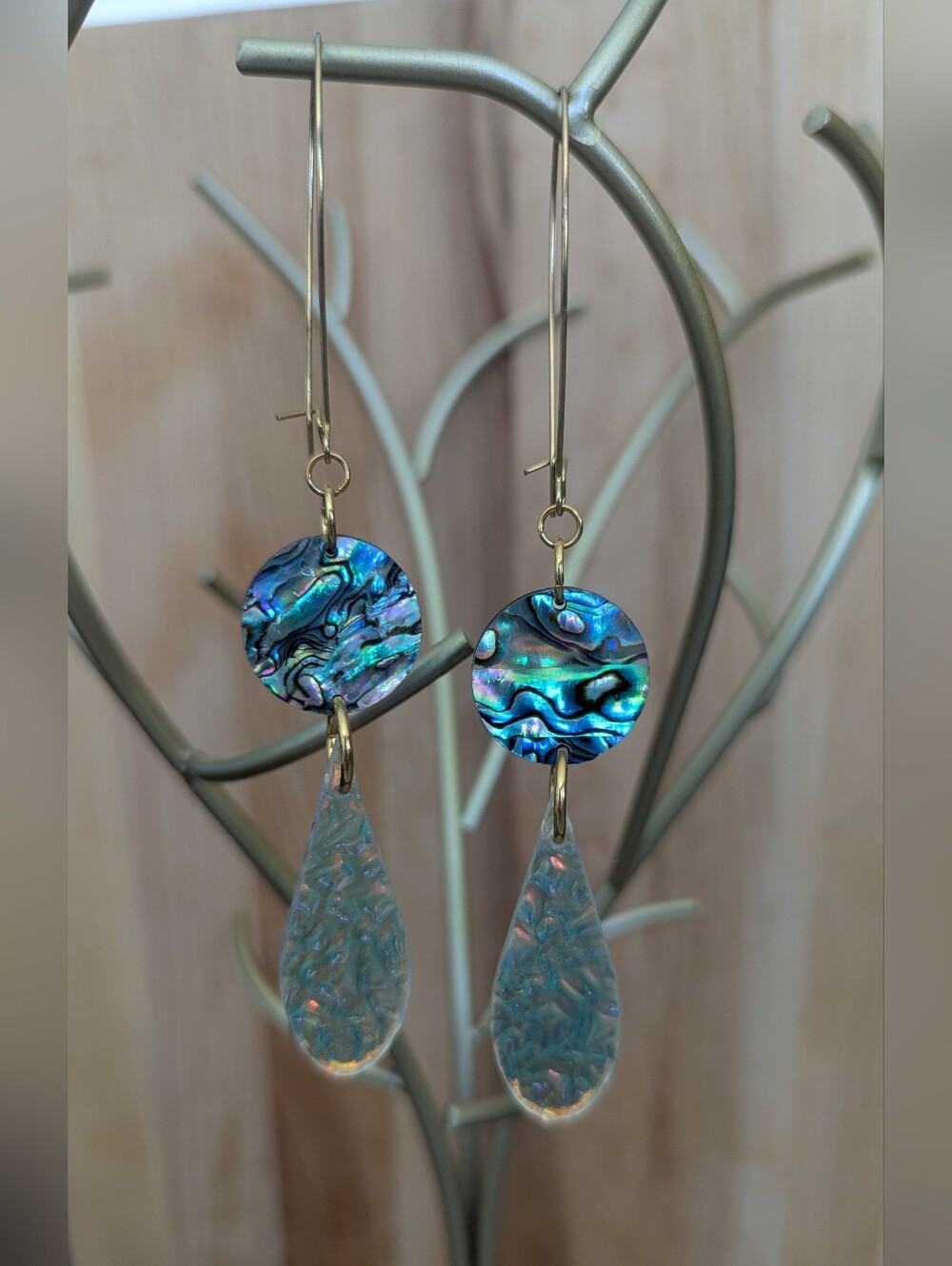 Abalone Shell Raindrop Earrings